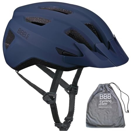 BBB Cycling Fahrradhelm für Herren und Damen mit Abnehmbarem Visier Radhelm Rennradhelm Condor 2.0 + travelbag BHE-173T Matt Heritage Blue L (58-62cm)