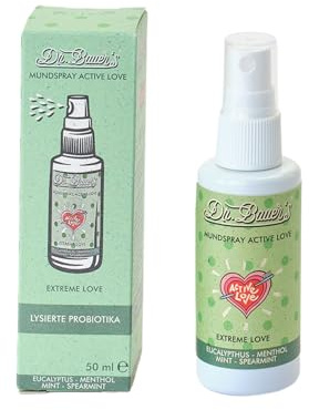 Dr. Bauer’s Mundspray Extreme Love – extra starke Minzfrische für sofort reinen Atem – veganes Atemspray ohne Alkohol – intensiv & nachhaltig – 50 ml
