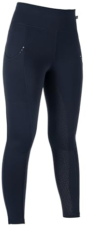 HKM Kinder Cosy II Style Silikon-Vollbesatz Reitleggings, Dunkelblau, 134/140