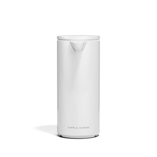 simplehuman 266ml Sensorspender, wiederaufladbarer automatischer Flüssigseifenspender, Variable Dosierung, tropffreies Ventil, IP67 wasserdicht, weißer, ST1085