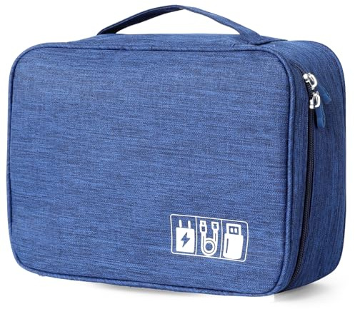 AiQInu Kabeltasche Universal Travel Kabel Organizer Tasche Cubes Kabel Etui,Wasserdichten Verstellbares Kabelorganizer für Handy Ladekabel, Powerbank, USB Sticks, SD Karten