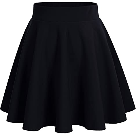 bridesmay Damen Mini Rock Sommer Kurz Skater Rock Schulmädchen Anime Rock Gothic Cosplay Sexy Röcke Black S