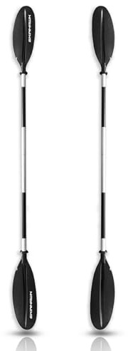 Skinhawk Aluminium Kajak Paddel 222cm Doppelpaddel mit Verstellbaren Paddel-Blätter Kajakfahren Kanusport Rudersport Stechpaddel Super Leicht