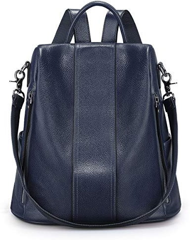 S-ZONE Rucksack für Damen, dunkelblau, M, ordner