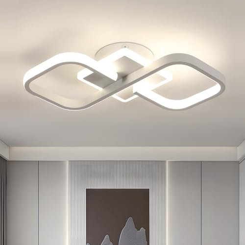 Comely LED Deckenleuchte, 36W 4000LM Quadratische Deckenlampe Modern, 4500K Neutralweiß Deckenbeleuchtung LED Acryl für Wohnzimmer Schlafzimmer Esszimmer Flur Küche, Weiß