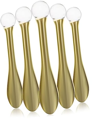 COLLBATH 5 Stück Augencreme Applikatoren aus Polypropylen der Cremeaufnahme und Reduzierung von Dunklen Ringen für Reise und Tägliche Augenmassage