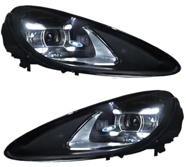 Auto-LED-Scheinwerfer 2011 2013 2014 Upgrade 2019 Scheinwerfer kompatibel for Porsche Cayenne 958 Scheinwerfer