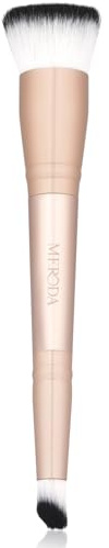 MERODA® Duo Foundation & Concealer Pinsel [2-IN-1] - Foundation & Concealer Brush - Doppelseitiger Make Up Pinsel - Multifunktionaler Schminkpinsel - Verblender Pinsel Make Up - Blending Brush Face