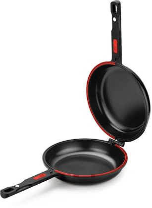 BRA Dupla Premiere | Doppelte Kartoffel-Omelette-Bratpfanne 24 cm | Aluminiumguss, 24 cm Durchmesser, dreifache Antihaftschicht, 100 % PFOA-frei, alle Herdarten, Antihaftbeschichtung, PFOA-frei