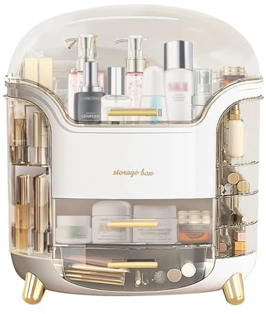 Wuciray Kosmetik Organizer mit Deckel Make Up Organizer Schublade Aufbewahrung Kosmetik mit Deckel Large Cosmetic Organizer with Lid Kosmetik Schminktisch mit Deckel Schubladen Grosse Kapazität