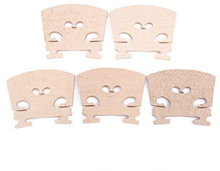 5pcs Violinbrücken, 4/4 Geigenteile, Geigenbrücken 1, 4 Geigenbrücke Maple Holzbrücke Teil Zubehör Violin Bridge 4/4 Angepasst