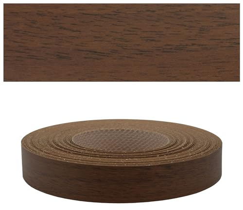 Mprofi MT® Kantenumleimer Nussbaum | 22 mm x 5 m | Melamin Kantenband | Bügelkante für Möbel & Regale | Kantenumleimer mit Schmelzkleber | Bügelkante für Möbel & Regale – 1408/22/5