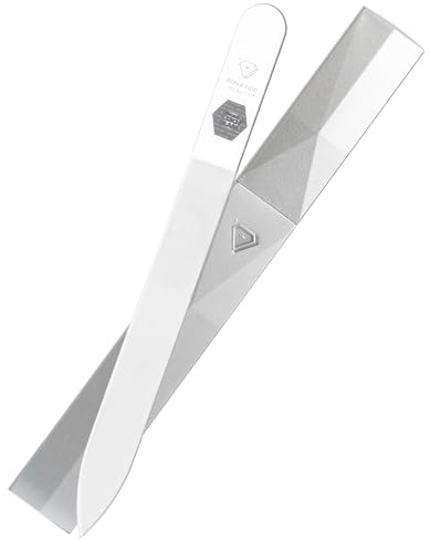 Bona Fide Beauty Tschechische Glasnagelfeilen für Naturnägel (klar) - 1Pc Kristallnagelfeile, Nano-Glasfeile mit Etui Handgefertigt in der Tschechischen Republik