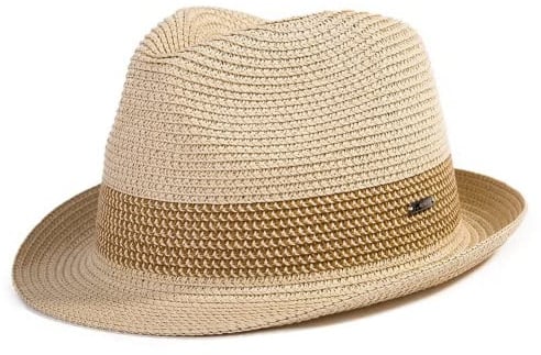 Comhats Herren Strohhut Trilby für Sommer, Sonnenschutz - Faltbarer Panama Hut, Fedora für Strand, Festival - Rollbar & Stilvoll Beige XL