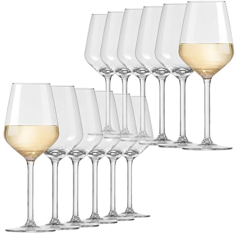 Murago - 24er Set Weißweingläser Elegance ca. 380 ml - Weißweingläser elegante Weingläser Weinglas für 380ml Weißwein 24 Stück Gläser bauchig Weißweinglas spülmaschinenfest groß Weissweingläser