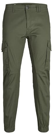 JACK & JONES Male Cargo-Hose Slim Fit Cargo-Hose | Slim Fit, Einfarbig, Casual, Bei max. 40°C im schongang waschen
