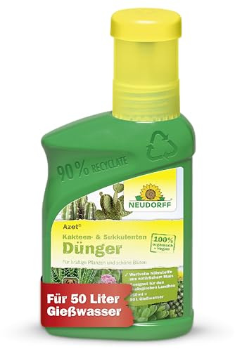 Neudorff Azet Kakteen- & SukkulentenDünger - 100% natürlicher Bio Dünger für kräftig grüne Kakteen mit beeindruckenden Blüten, 250 ml