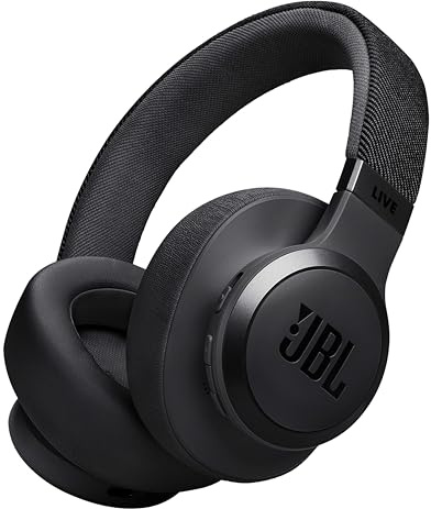 JBL Live 770 NC – Bluetooth Over-Ear-Kopfhörer mit adaptivem Noise-Cancelling – Kabellose Ohrhörer mit JBL Signature Sound und Sprachassistent – Langer Musikgenuss für bis zu 65 Stunden – In Schwarz