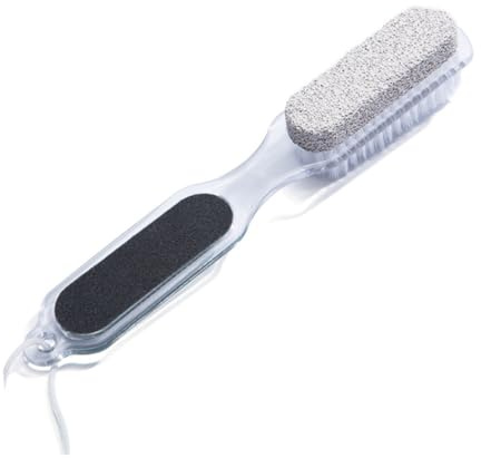 Anneome 4-In-1 Fußpflegegerät mit Bimsstein Fußfeile und Hornhautentferner für Peeling Nagelbürste