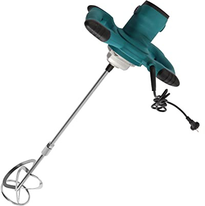 Quirl Mörtelrührer Betonmischer Rührwerk Mörtel Beton Betonrührer Rührgerät Mörtel 2100W Betonmischer mit Kupfermotor, 800 U/min, 6-Gang-Geschwindigkeit, S-förmiger Rührkopf