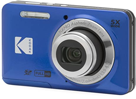 KODAK Pixpro FZ55-16 Megapixel Digitalkamera, 5X optischer Zoom, 2.7 LCD, optischer Bildstabilisator, 720p Full HD-Video, Lithium-Ionen - Blau