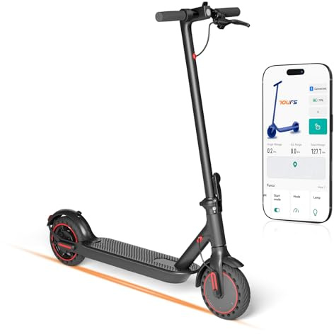 Elektro Scooter mit straßenzulassung, 3 Geschwindigkeitsmodi, 10,4 Ah Klasse A Akku,35km Meilen Reichweite & 120 kg Traglast, 8,5 Zoll Faltbarer Elektroroller Mit ABE