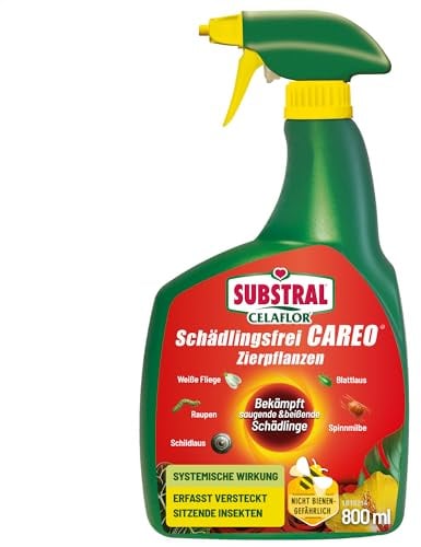 Substral Schädlingsfrei Careo Zierpflanzen, 800 ml - gegen Schädlinge wie Blattlaus, Schildlaus, Wolllaus, Raupen
