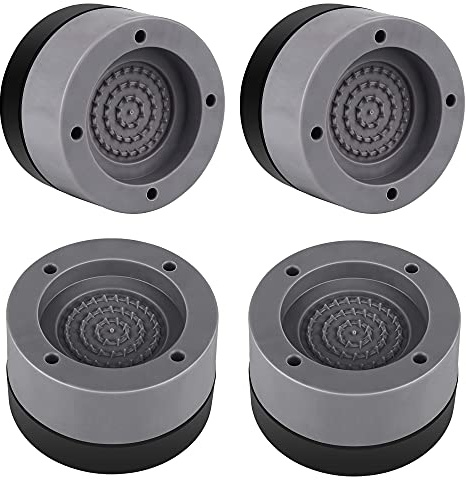 Schwingungsdämpfer, 4 Stück Rutschfeste Vibrationsdämpfer, für Waschmaschine, Trockner, Lärmschutz Antivibrationsmatte, Grey