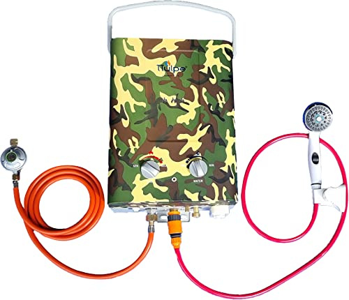TTulpe Outdoor HD-6 P37 camo Tragbarer Propangas-Durchlauferhitzer für den Außenbereich, niedrige NOx