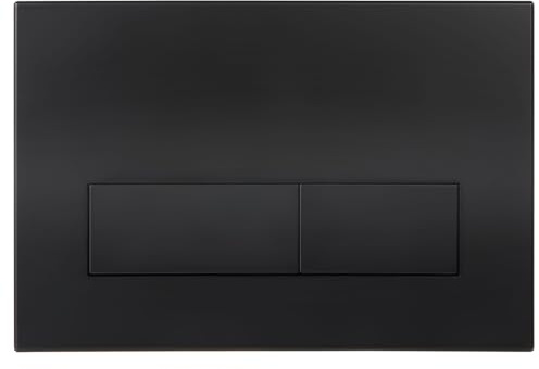 Mendorio WC Drückerplatte, kompatibel mit Geberit Sigma, UP300 & UP320 Serien Betätigungsplatten, Doppelspülung, Plattengröße 245 × 164 mm, ausgestattet mit Spülhebel-Set und Einbaurahmen.(Schwarz）