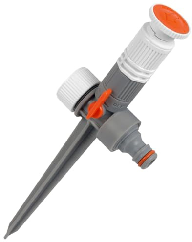 White Line 0-360° Kreisregner mit Erdspieß 80qm Sprinkler Beregner Rasensprenger