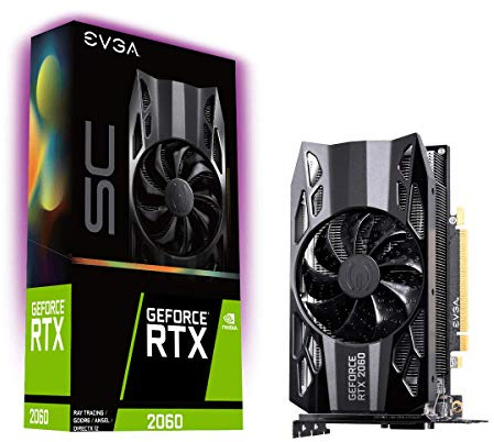 EVGA GeForce RTX 2060 SC GAMING, 6GB GDDR6, HDB Lüfter, Grafikkarte 06G-P4-2062-KR, Schwarz