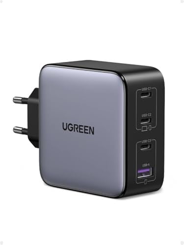 UGREEN Nexode 100W USB C Ladegerät 4 Ports Netzteil GaN Charger PD Schnellladegerät kompatibel mit MacBook Pro, iPhone 17-8 Serien, iPad Serien, Galaxy S25 Ultra, S24+ usw