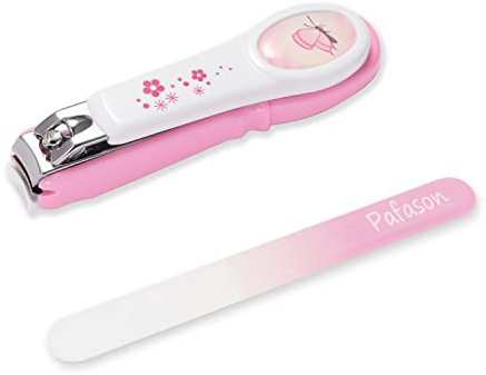 PAFASON Baby Sicherheit Nagel Knipser Cutter Trimmer, Nagel Fänger und Baby Glas Nagel Feile, Schwimmend Glas, Rostfrei Stahl Ideal für Kinder Säugling, Neugeborene Kleinkinder
