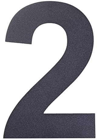 nanlyiau Edelstahl Hausnummer Höhe 15.3cm/6in Hausnummer Anthrazit massivem Stahl in Anthrazit - RAL 7016,Witterungs- und korrosionsbeständig(7016 6in2)