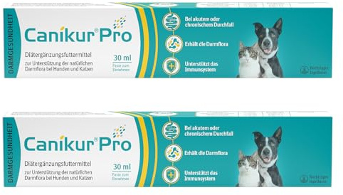 Boehringer Ingelheim Canikur Paste | Doppelpack | 2 x 30 ml | Diät-Ergänzungsfuttermittel für Hunde und Katzen | Kann dabei helfen die natürliche Darmflora zu unterstützen