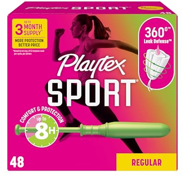 Playtex, Sport Tampons normale Saugfähigkeit, weiß, geruchlos, 48 Stück