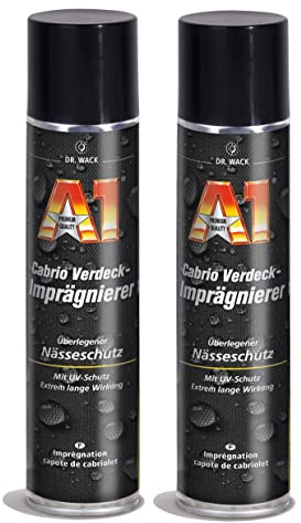 2x 400ml Dr. Wack A1 Cabrio Verdeck-Imprägnierer, Cabrio Dach Imprägnierung, Stoffverdeck Stoffdach Imprägnieren, Cabrio Verdeck Imprägnierspray