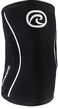 Rehband Ellenbogenbandage aus 5mm SBR/Neopren, Ellenbogen Sleeve für Kraftsport, anatomisches Design, rutschfest & enganliegend für Damen & Herren, Color:Black, Size:XXL
