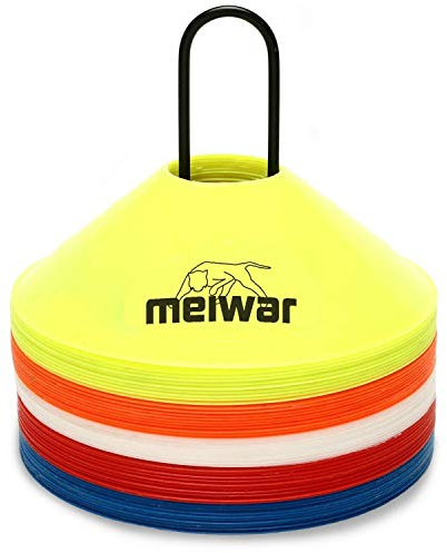 meiwar Markierungshütchen 20er Set mit Tragegurt Mehrfarbig