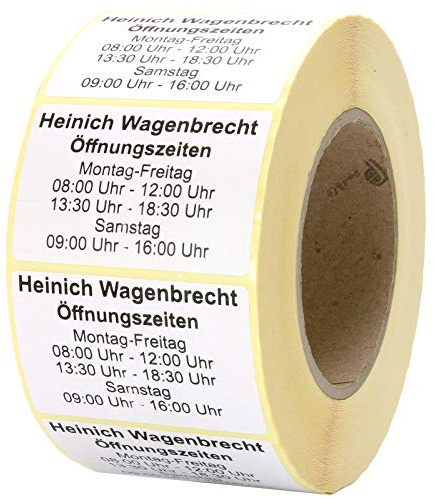 100 XL Adressaufkleber 70 x 45 mm Adressetiketten Fimenaufkleber mit Wunschdruck