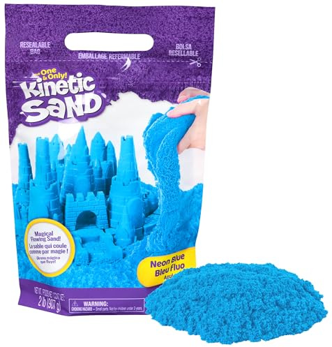 Kinetic Sand 907 g Blau im Beutel - original kinetischer Sand aus Schweden für Indoor-Sandspiel, erfüllt alle gesetzlichen Anforderungen, fördert die Feinmotorik, für Kinder ab 3 Jahren