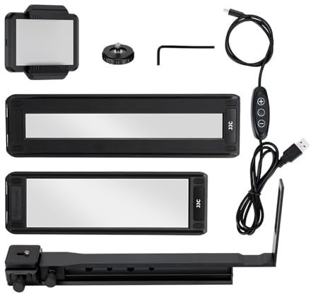 JJC 35 mm und 120 Film-Digitizer-Adapter, Film-Negativ-Scanner mit LED-Hintergrundbeleuchtung, 135 (35 mm) & 120 Filmhalter, Einstellstab für Negative, Kopieren, Digitalisieren, Wiederherstellen von