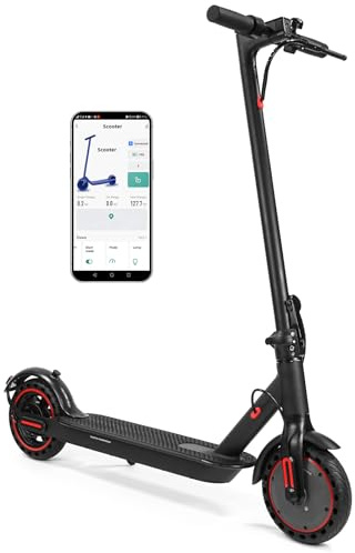 8,5 Zoll Faltbarer Elektroroller aus Aluminiumlegierung, APP-Verbindung, inklusive Sperrfunktion, 30 km Reichweite, Batterie 387 Wh, maximale Belastung 120 kg (ABE) grau