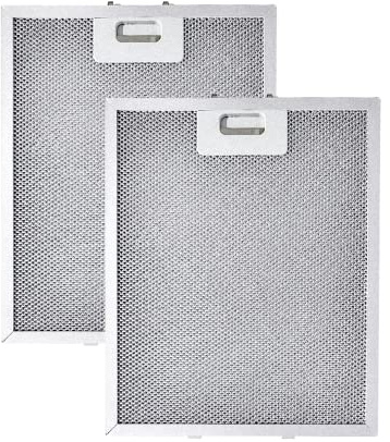 Amazinpure 2x 318 x 258mm Metallgewebefilter kompatibel mit Baumatic Filter Fettfilter Metallfilter für Gerät Dunstabzugshaube Abzugshaube Esse Haube
