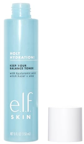 e.l.f. SKIN Holy Hydration! Keep Your Balance Toner, hilft Unreinheiten zu entfernen, erhellt und erfrischt die Haut, ultra-pflegende Formel