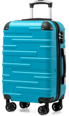 COOLIFE Hartschalen-Koffer Rollkoffer Reisekoffer Vergrößerbares Gepäck (Nur Großer Koffer Erweiterbar) ABS Material mit TSA-Schloss und 4 Rollen