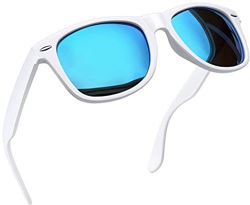 Joopin Klassische Sonnenbrille Herren Polarisiert Retro Rechteckig UV400 | Vintage-Look, Zeitlose Fassung, Unpolarisiert(Gelb), Metallnieten, Unisex, Superleicht, Fahren, Reisen, Einkaufen, Wandern