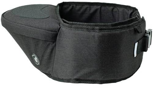 Hippychick Hipseat Babytrage Leichte Rückensparende Unterstützung Taille Hocker Verstellbarer Gurt Kann 6-36 Monate Kind tragen, Denim Schwarz