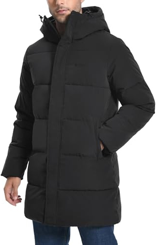 Pioneer Camp Herren Winterjacke Lang Winddicht Wasserdicht Warme Daunenjacke Winter Outdoor Parka Jacke mit Kapuze